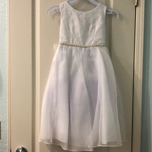 Girls formal white dress, 4-5